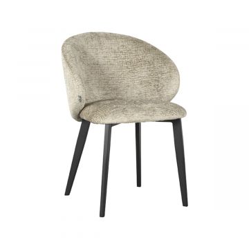 LABEL51 Eetkamerstoel Logan - Beige - Fluweel