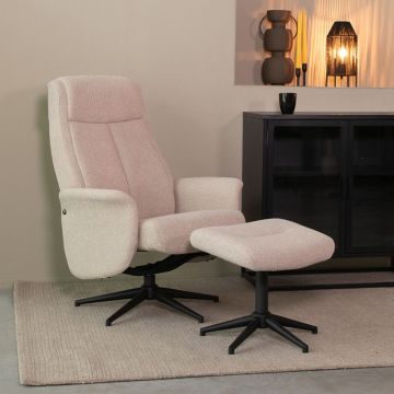 Relaxfauteuil Bergen + Ottomane 77x76x105 cm